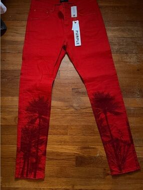 PURPLE Brand Bright Red Jeans